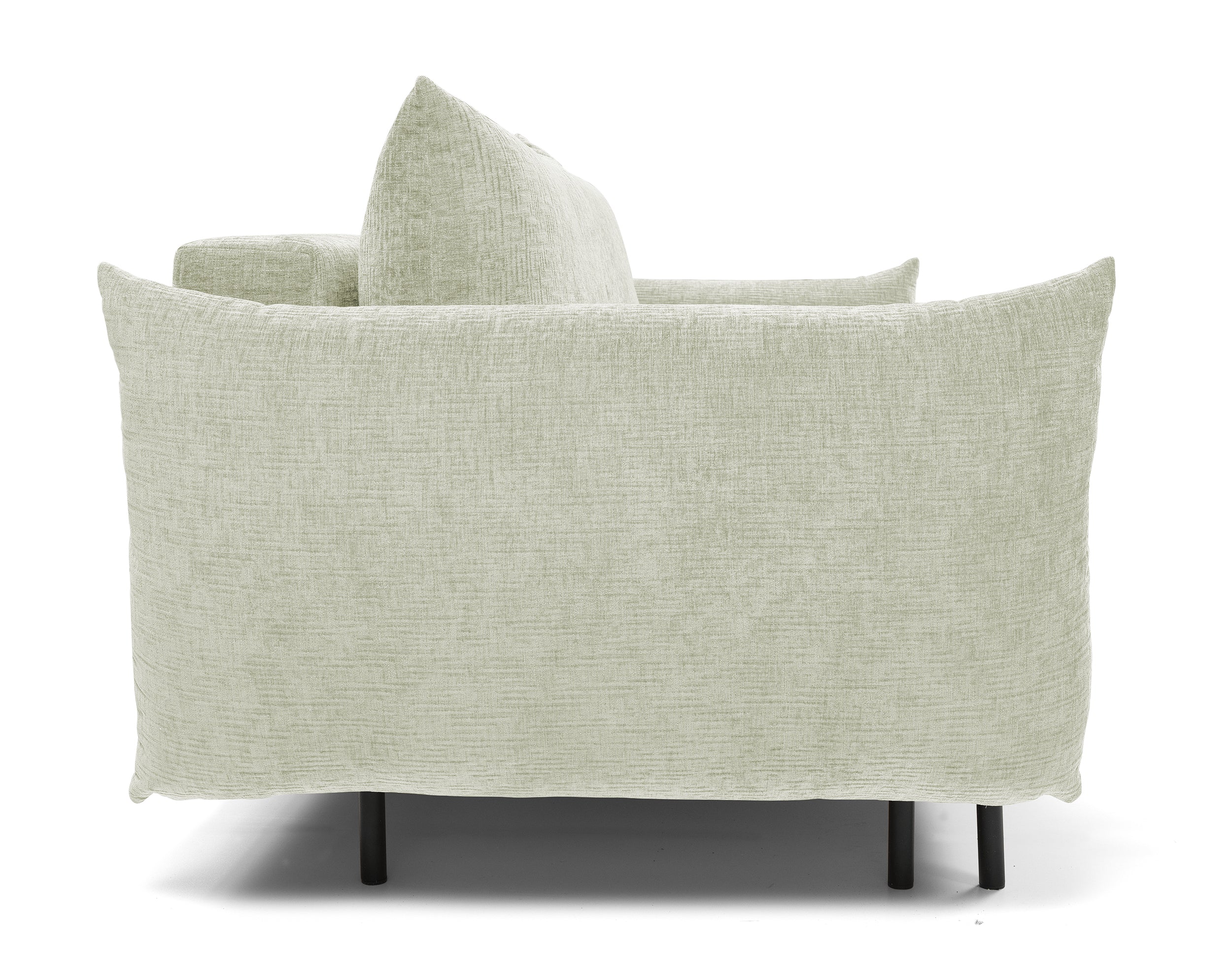 Dreisitziges ausklappbares Sofa Candeiro mit Stauraum, cremefarbenes Chenille