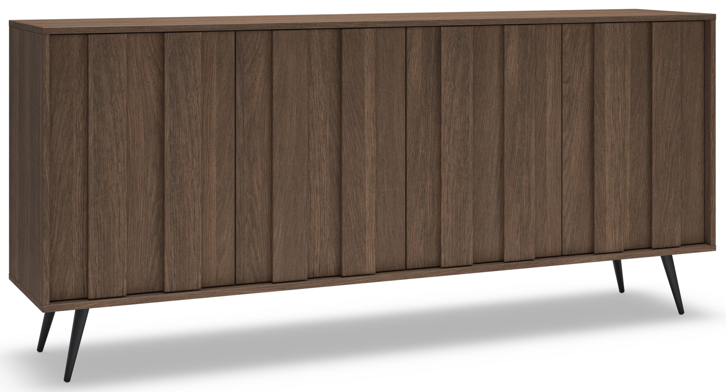 Vier­tü­rige Kommode Amaro mit LED-Beleuchtung, 183 cm, Dunin-Eiche