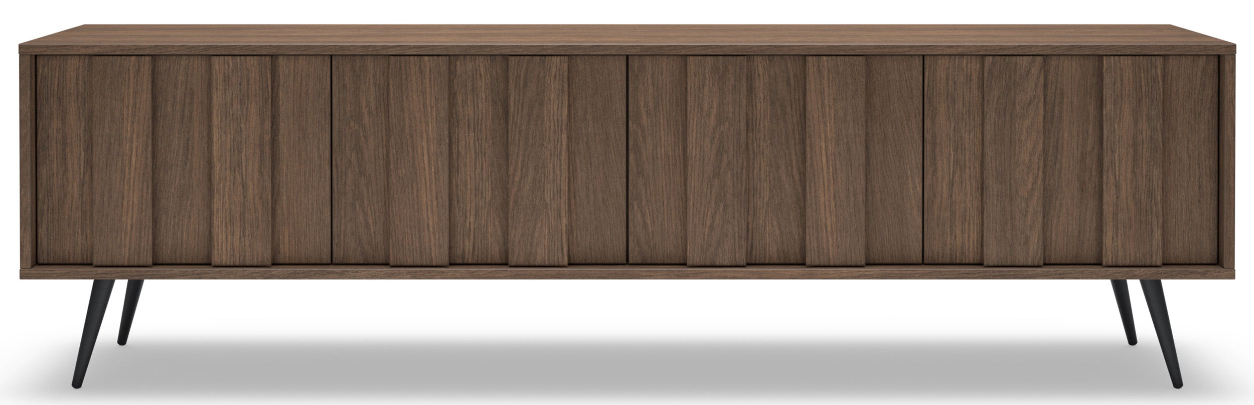Vier-türiger TV-Schrank Amaro mit LED-Beleuchtung, 183 cm, Eiche Dunin