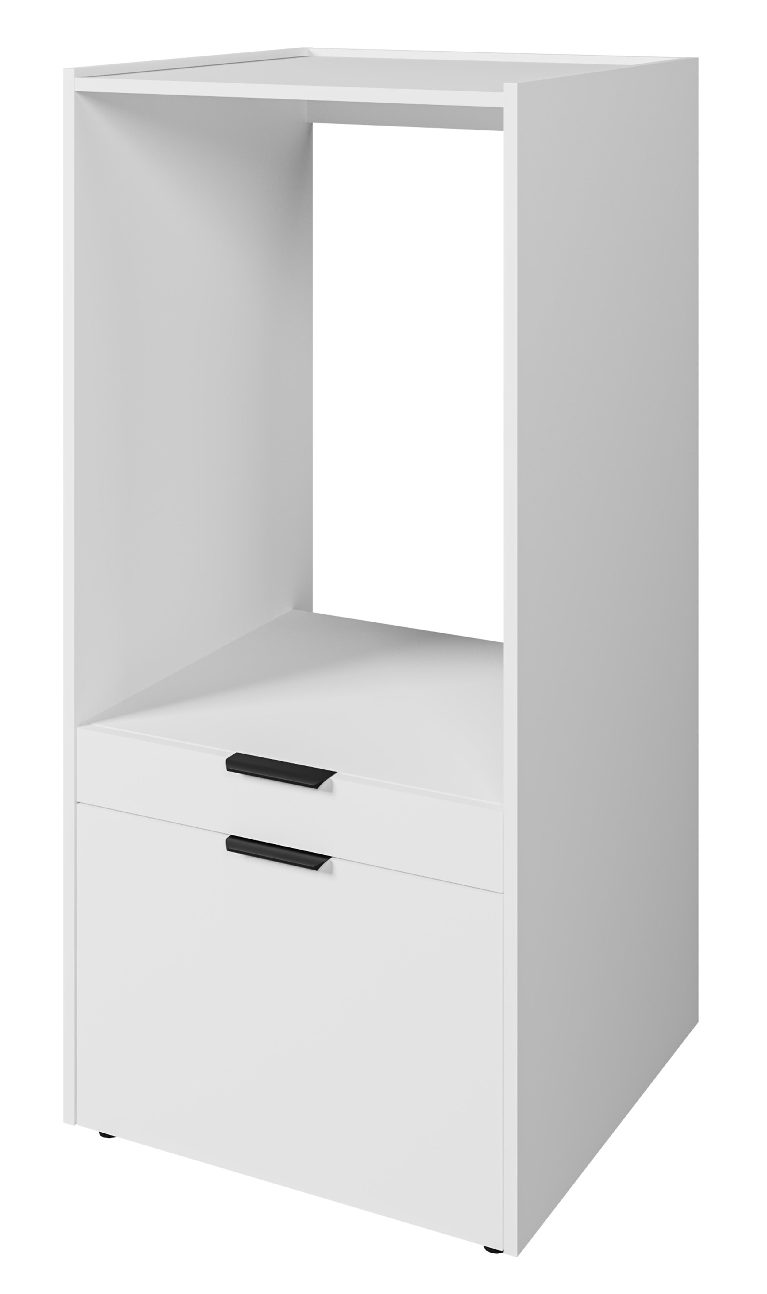 Waschmaschinenschrank Andiamo mit Schublade und Regal, weiß