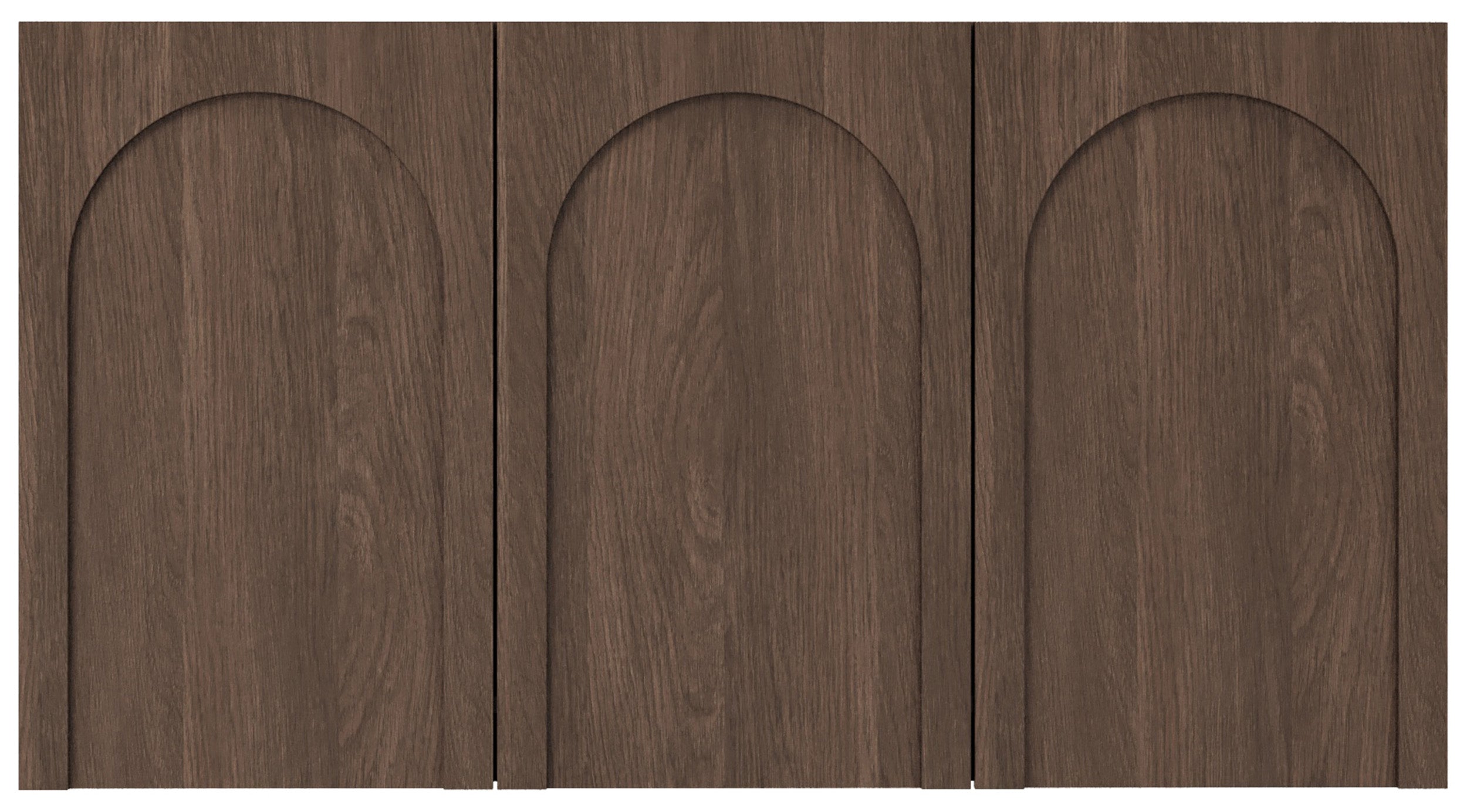 Drehtür-Kommode Arkadia mit gefrästen Fronten, 150 cm, Eiche Dunin