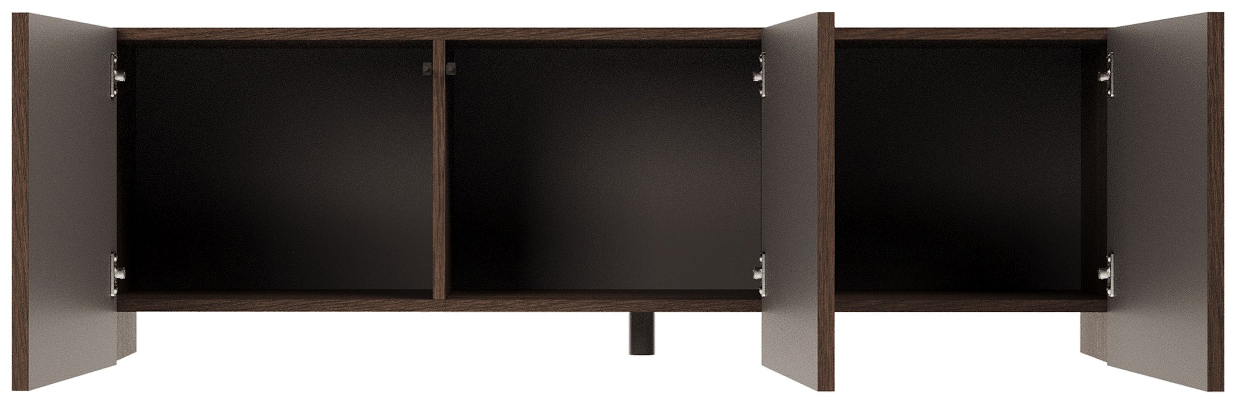 Drehtüriger TV-Schrank Arkadia mit gefrästen Fronten 150 cm Dunin-Eiche