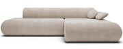 Ecksofa mit Schlaffunktion Armone, L-förmig, rechtsseitig, hellbeige Chenille
