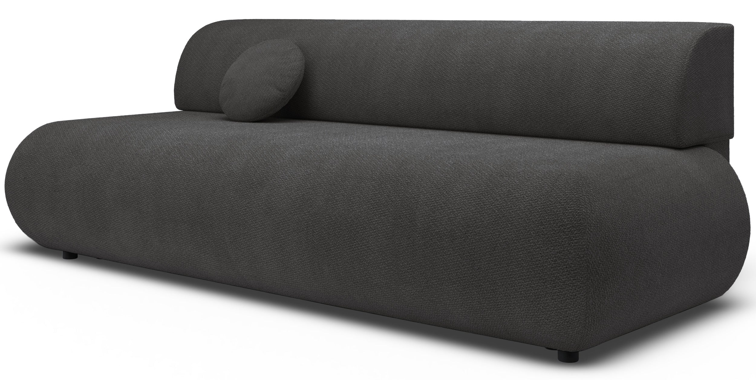 Dreisitziges ausklappbares Sofa Armone in Graphit Chenille
