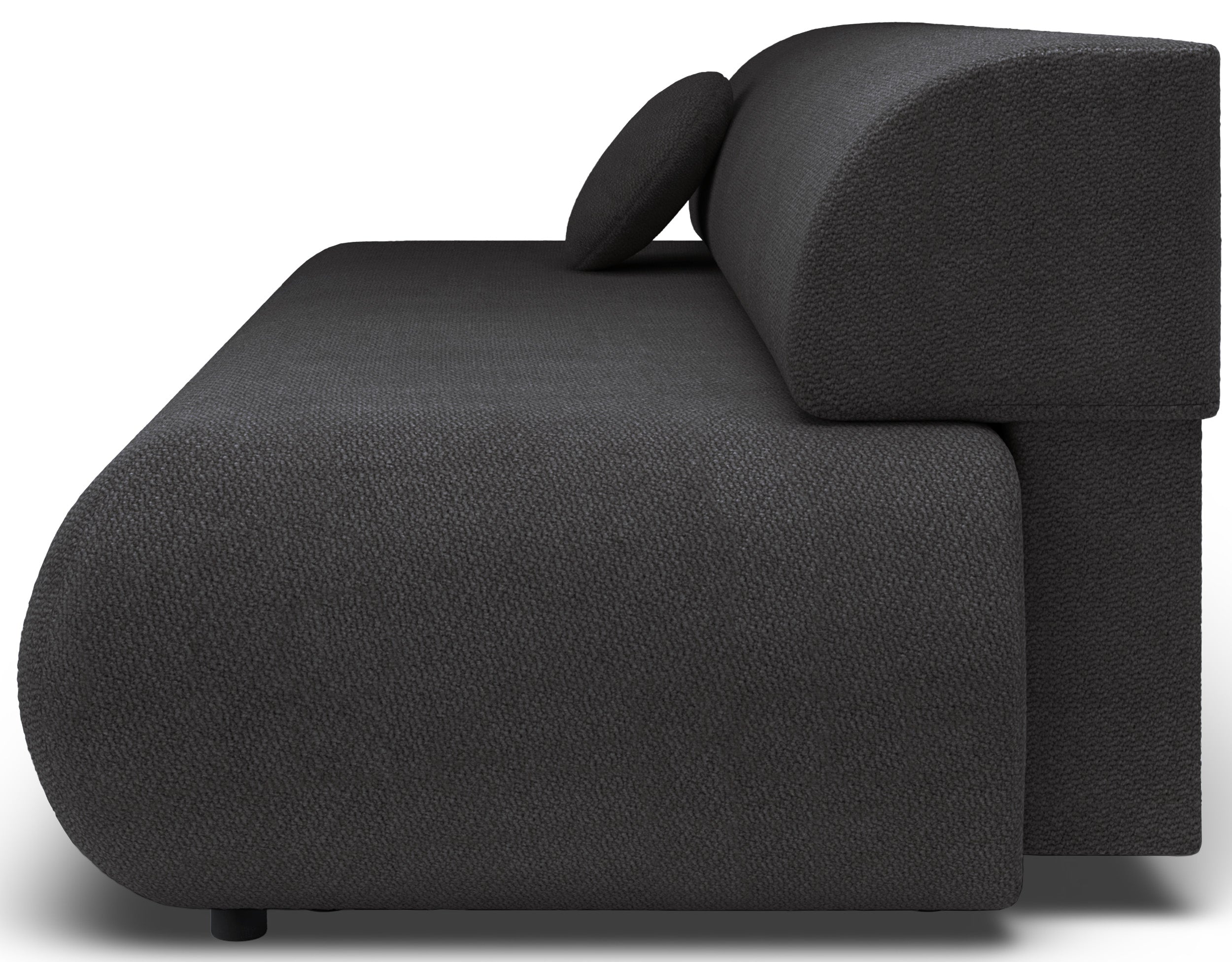 Dreisitziges ausklappbares Sofa Armone in Graphit Chenille