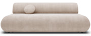 Dreisitziges ausklappbares Sofa Armone in hellbeigem Chenille-Stoff