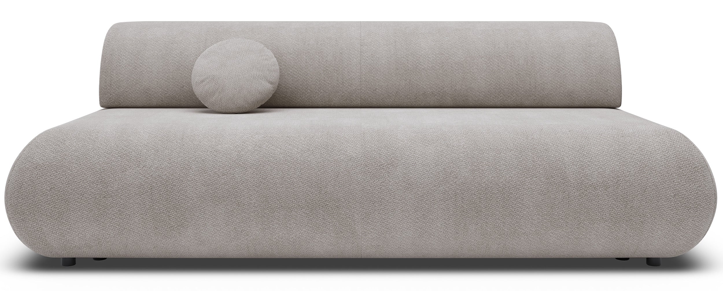 Dreisitziges ausklappbares Sofa Armone in Hellgrau Chenille