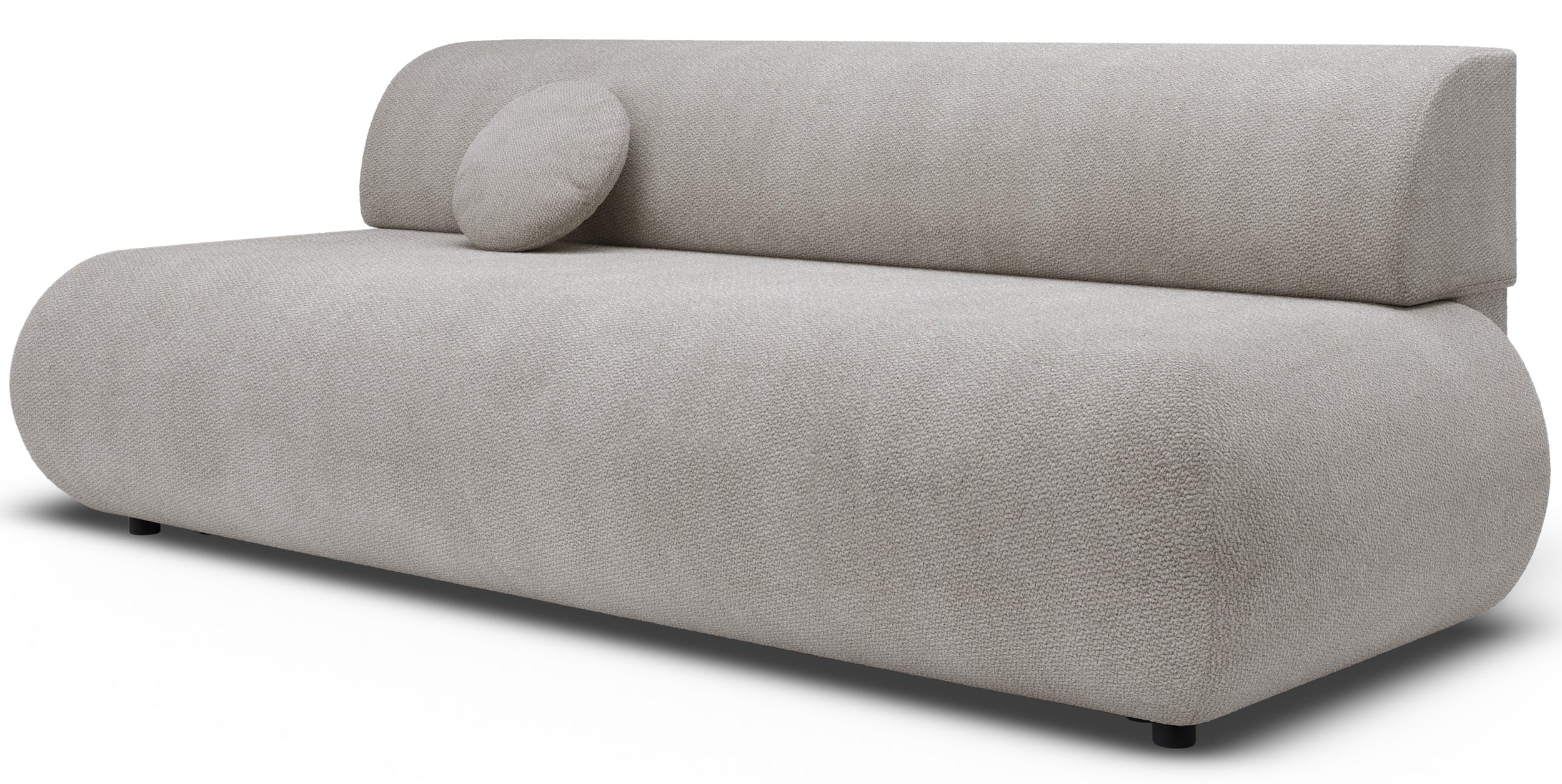 Dreisitziges ausklappbares Sofa Armone in Hellgrau Chenille
