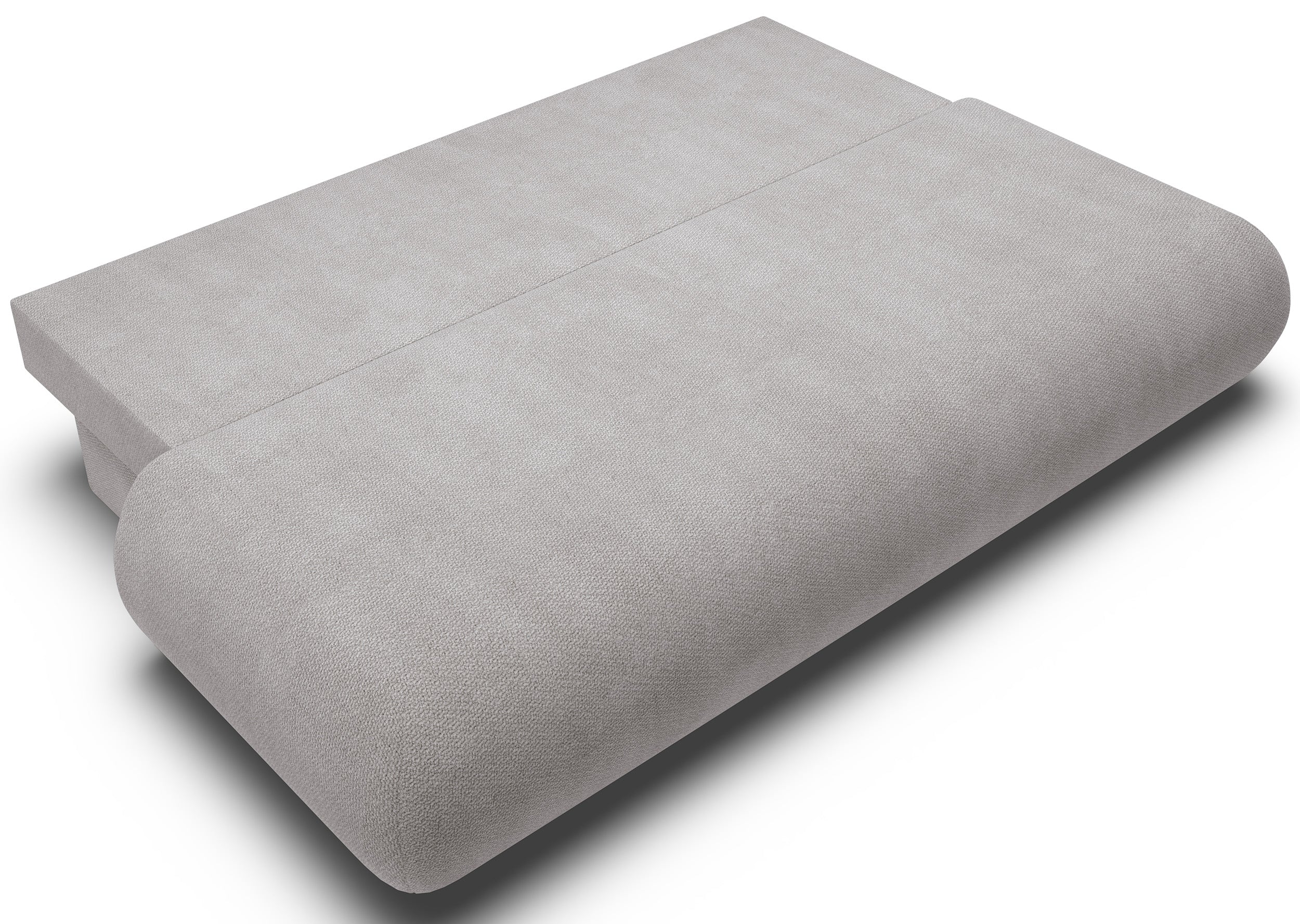 Dreisitziges ausklappbares Sofa Armone in Hellgrau Chenille