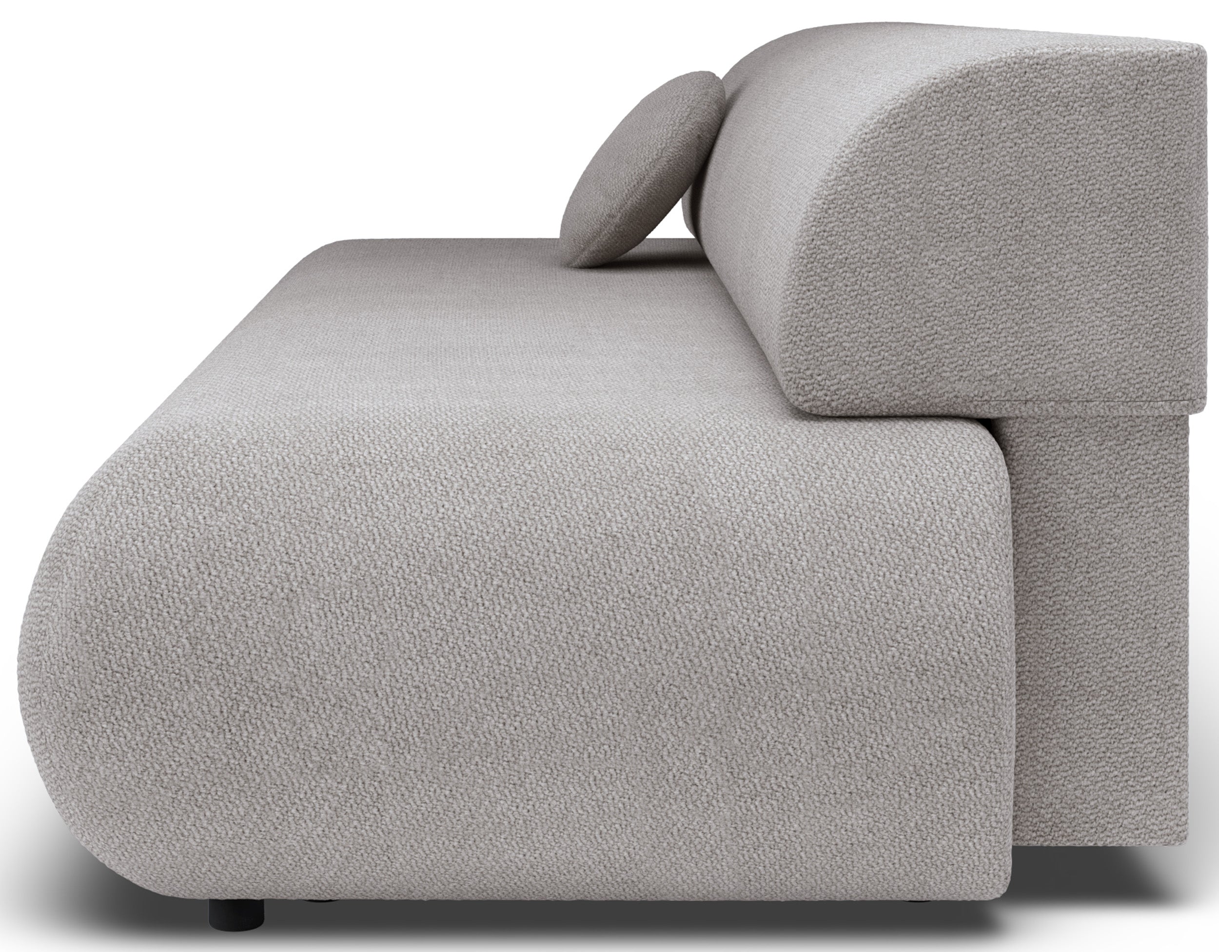 Dreisitziges ausklappbares Sofa Armone in Hellgrau Chenille