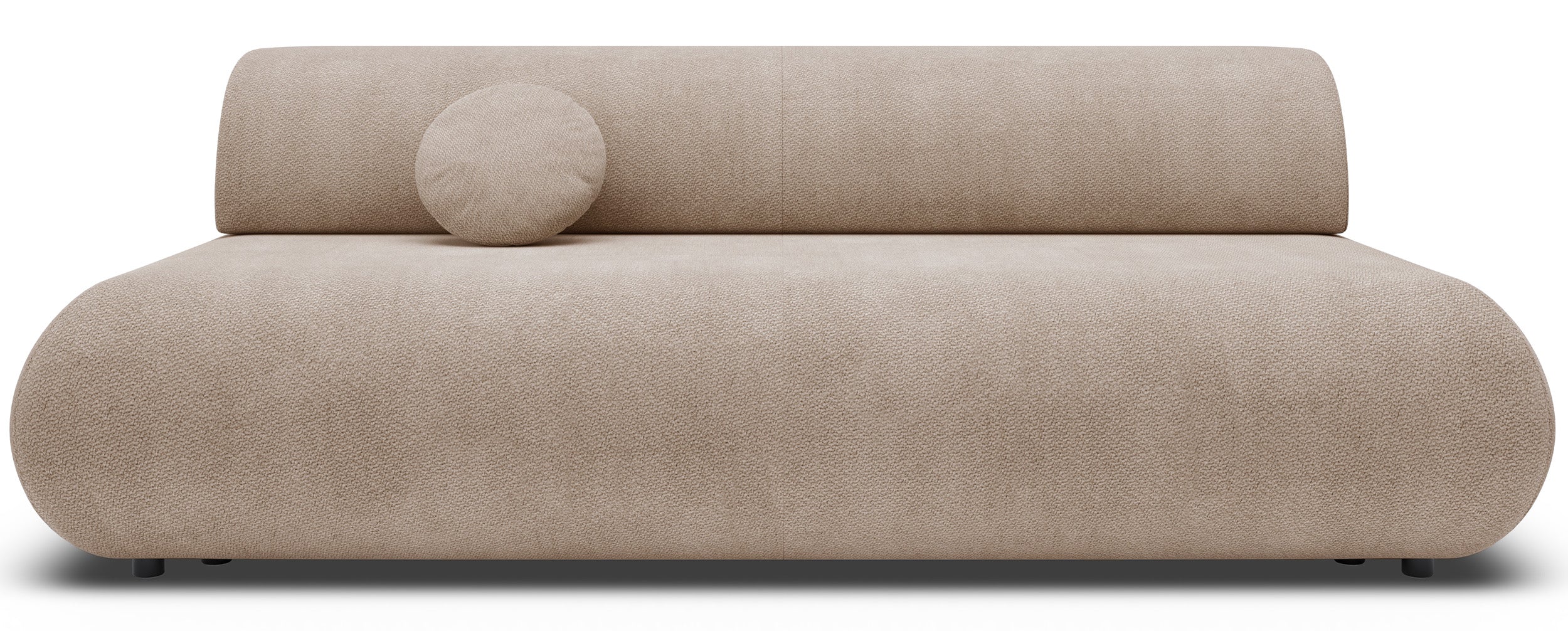 Dreisitziges ausklappbares Sofa Armone in Beige, Chenille