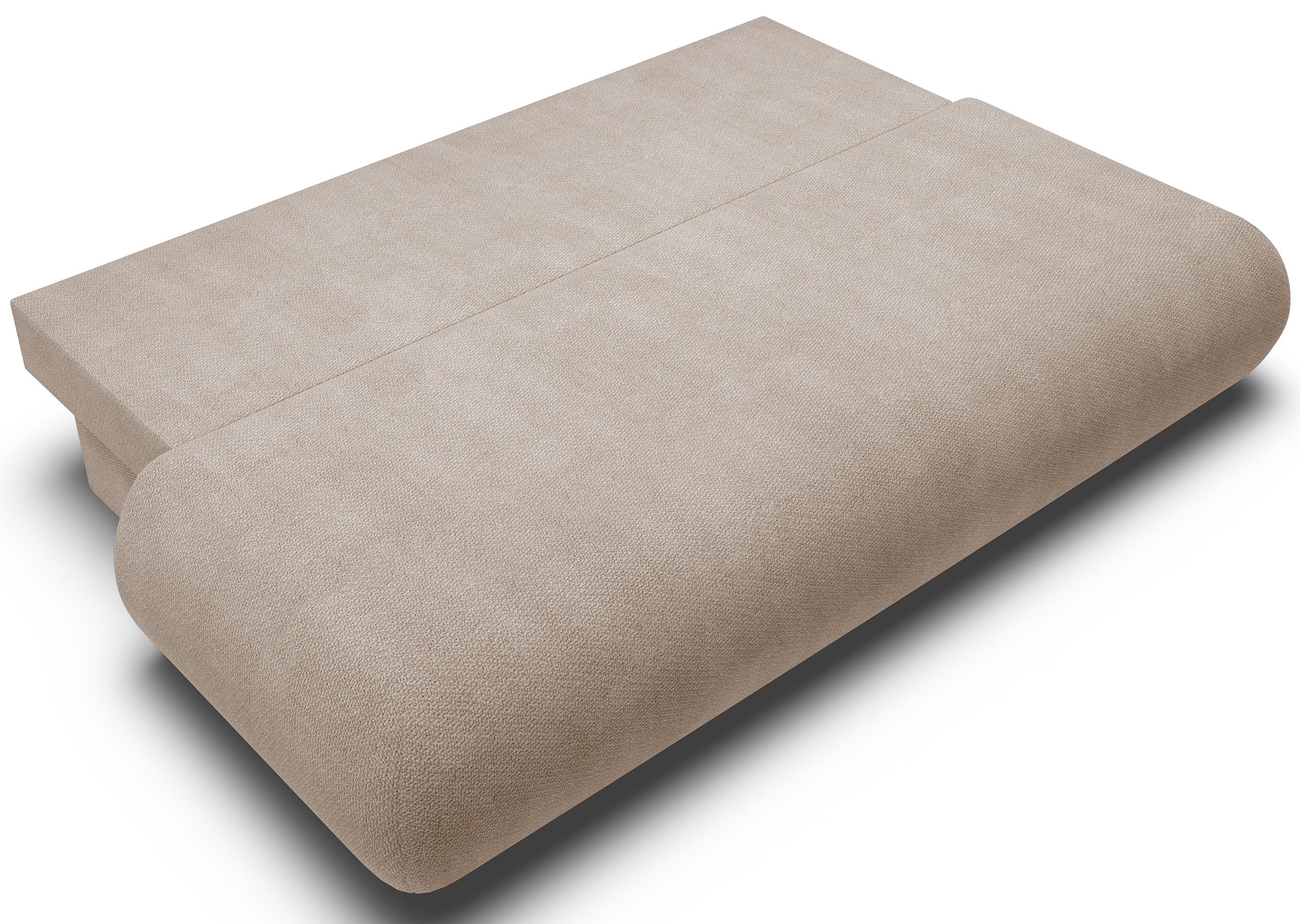 Dreisitziges ausklappbares Sofa Armone in Beige, Chenille