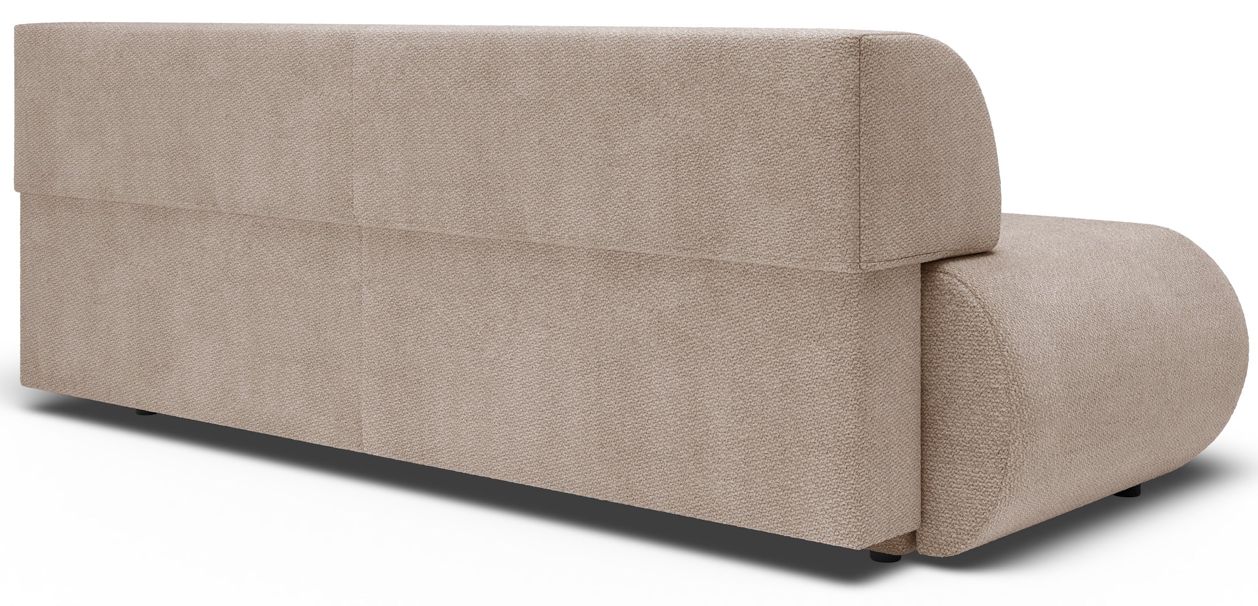 Dreisitziges ausklappbares Sofa Armone in Beige, Chenille