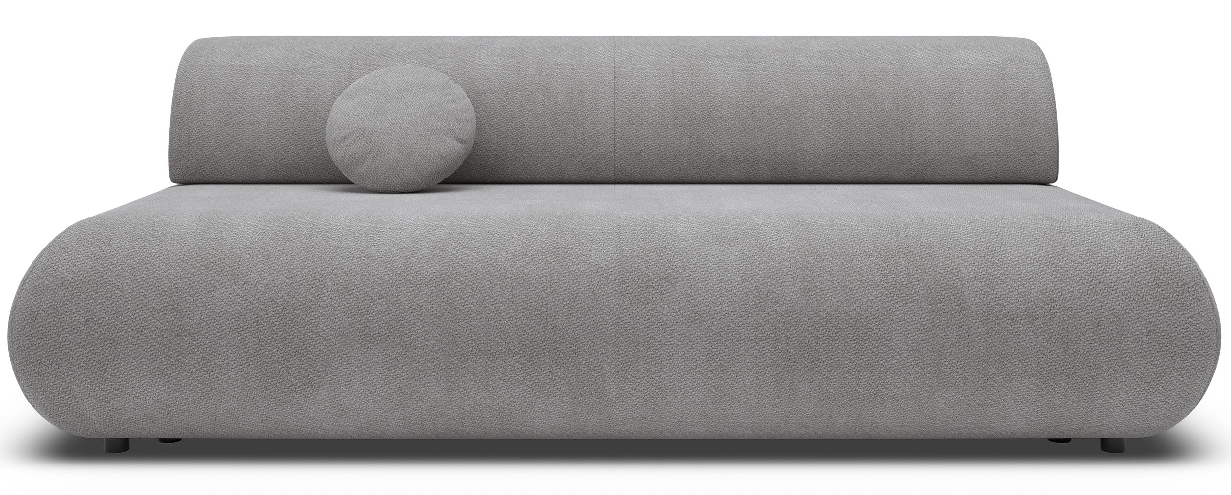 Dreisitziges ausklappbares Sofa Armone in grauem Chenille