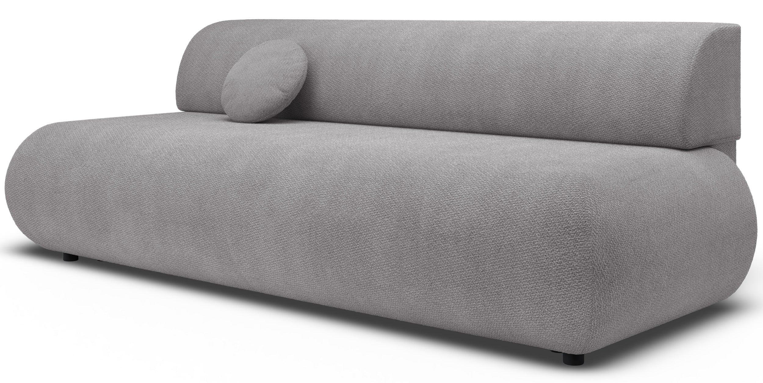 Dreisitziges ausklappbares Sofa Armone in grauem Chenille