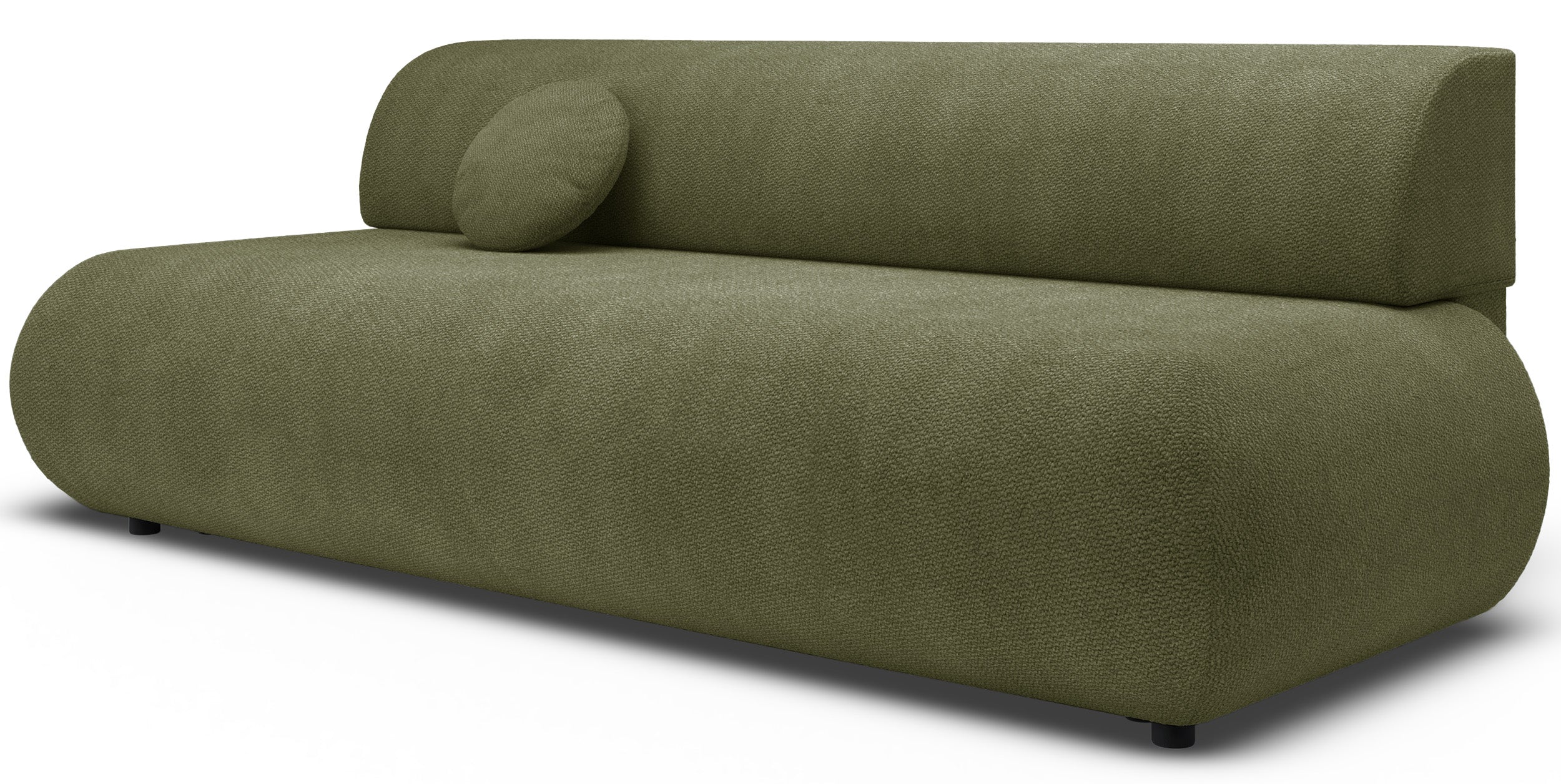 Drei-Sitzer-Schlafsofa Armone in Olivgrün Chenille