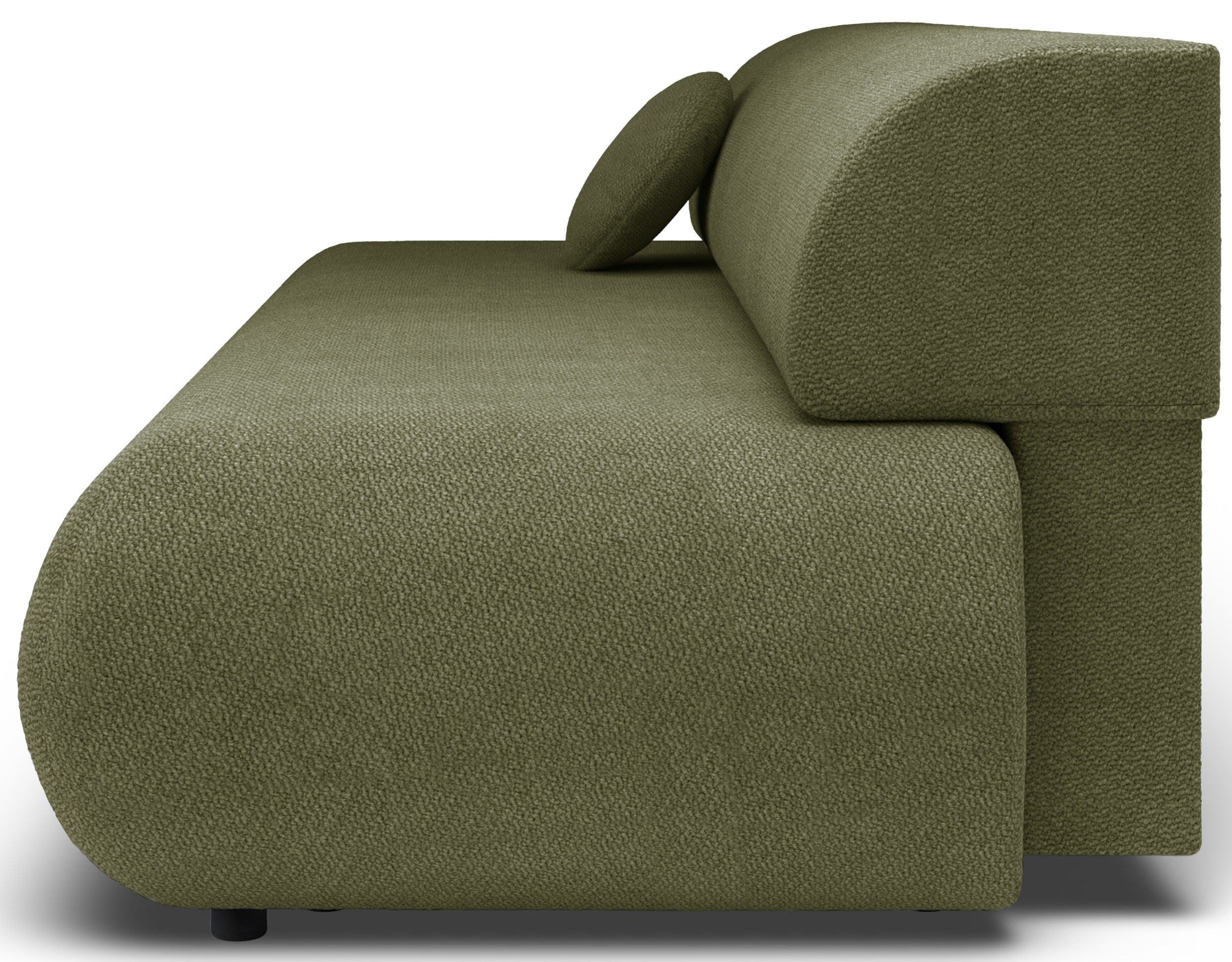 Drei-Sitzer-Schlafsofa Armone in Olivgrün Chenille