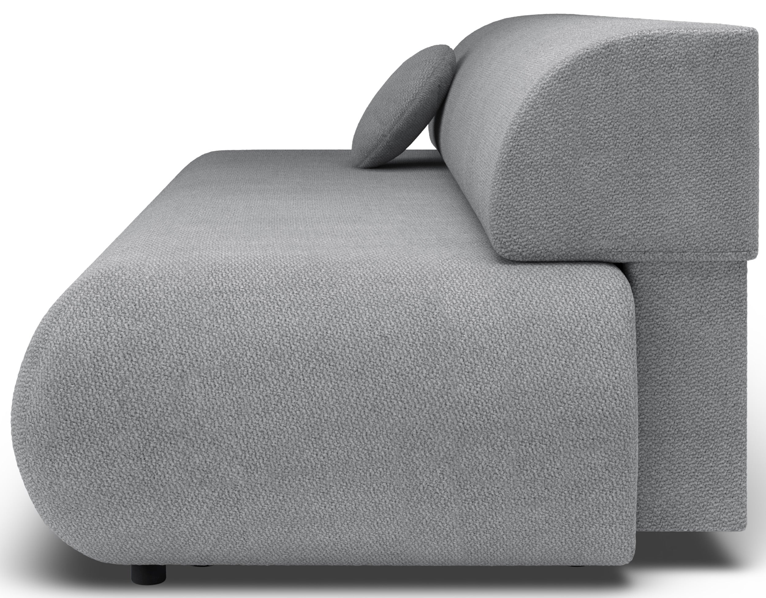 Dreisitziges ausklappbares Sofa Armone in grauem Chenille