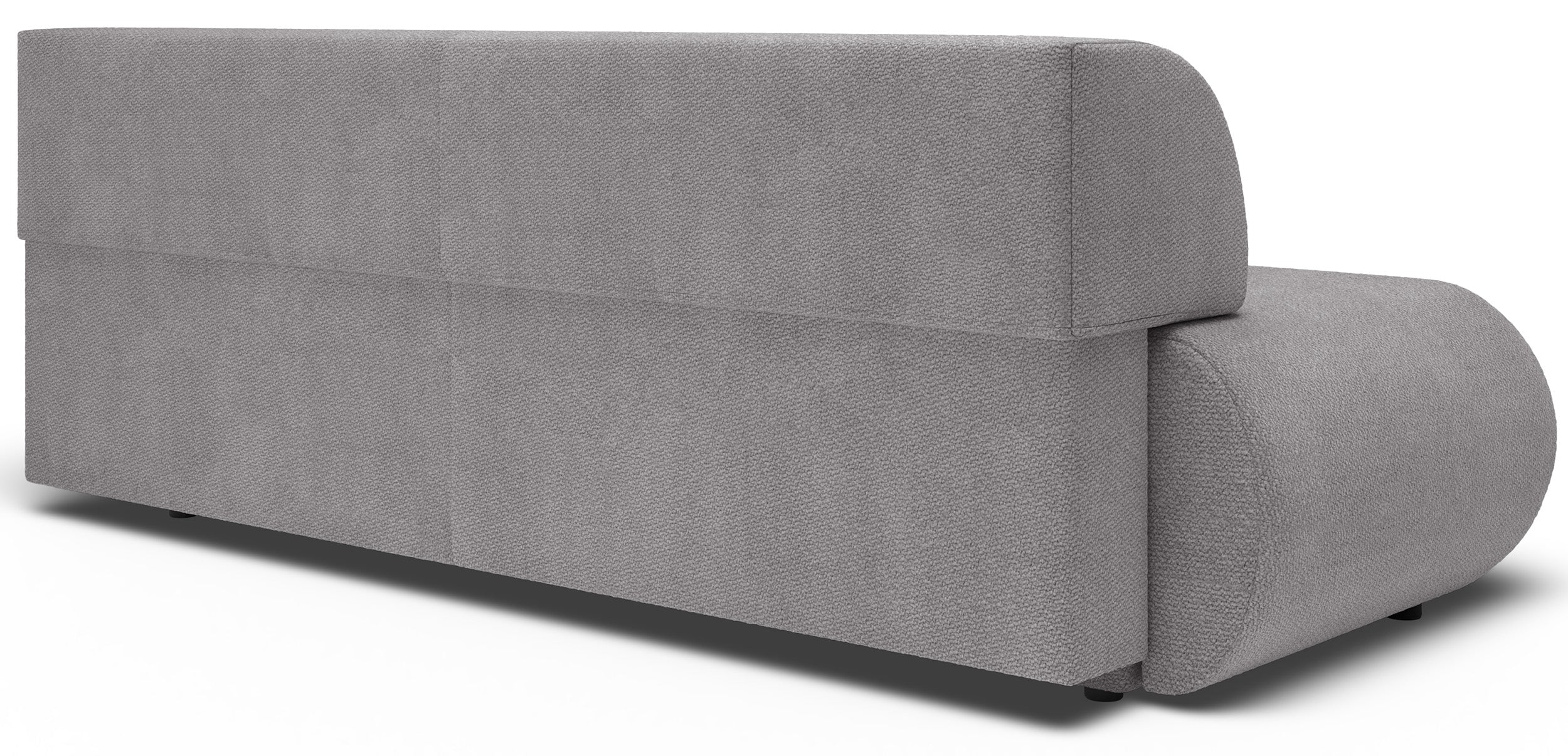 Dreisitziges ausklappbares Sofa Armone in grauem Chenille