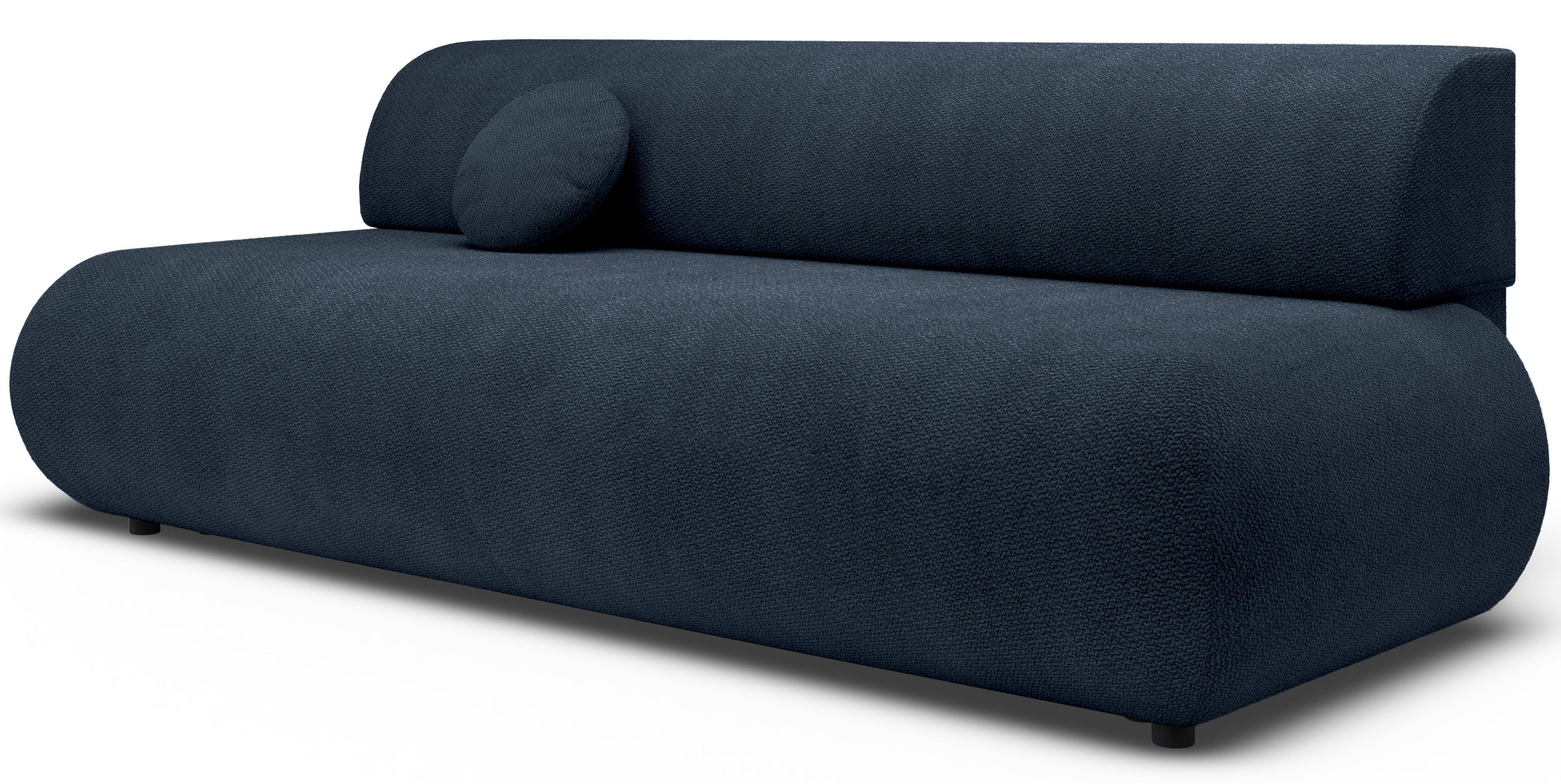 Dreisitziges, ausklappbares Sofa Armone in Marineblau aus Chenille