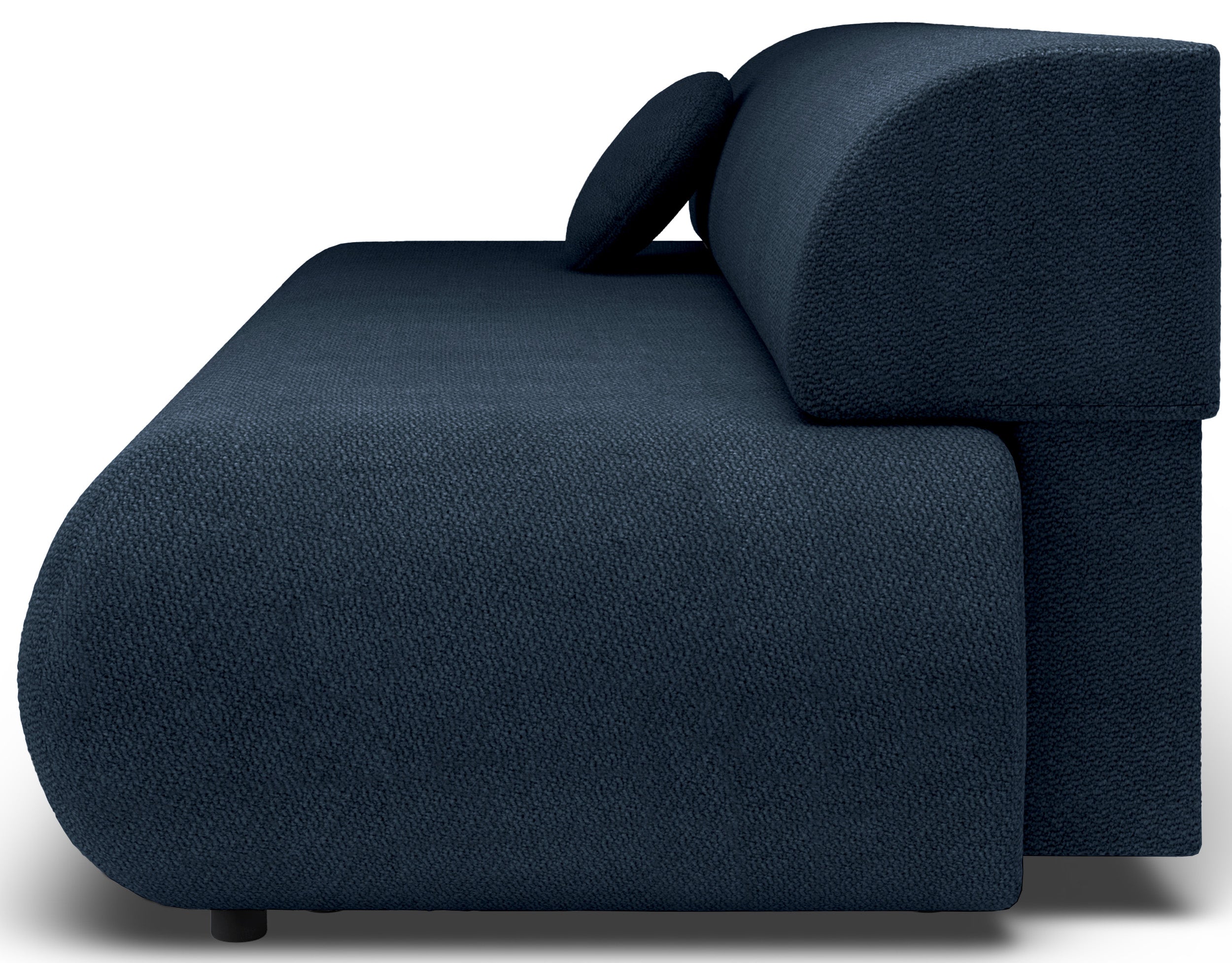 Dreisitziges, ausklappbares Sofa Armone in Marineblau aus Chenille