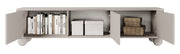 TV-Schrank Arvello mit Rillen, dreitürig, 163 cm, auf Kugelfüßen, sandbeige