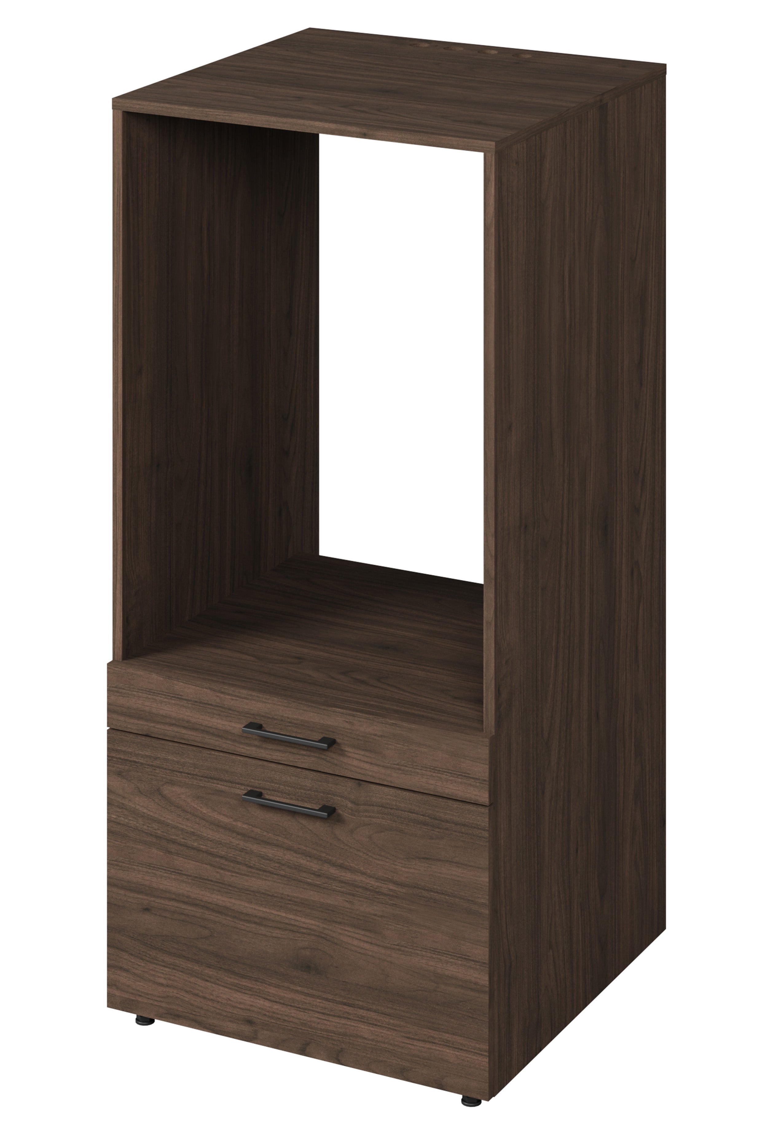 Waschmaschinenschrank Aza mit Schublade und Regal in Nussbaum Villa