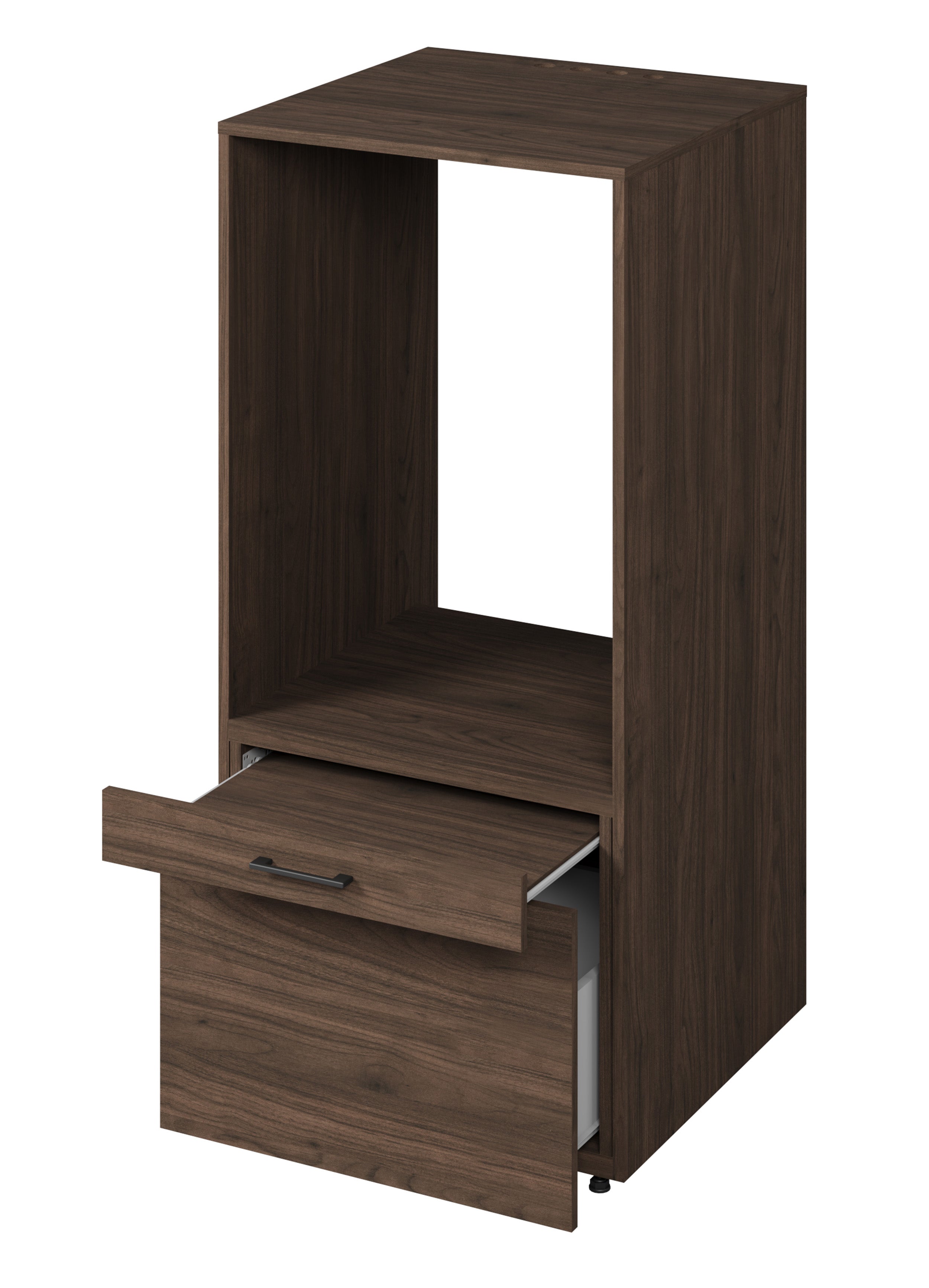 Waschmaschinenschrank Aza mit Schublade und Regal in Nussbaum Villa