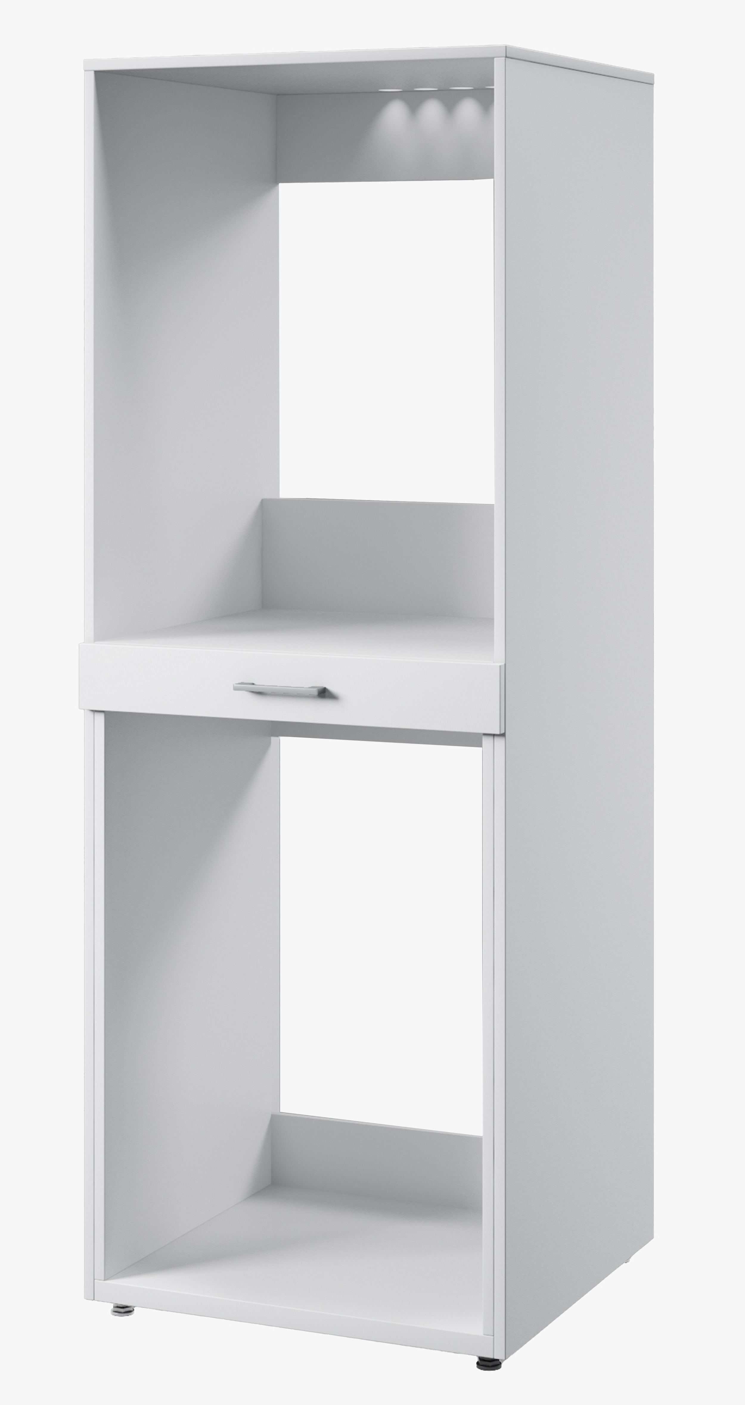 Schrank für Waschmaschine und Trockner Aza mit Regal, weiß