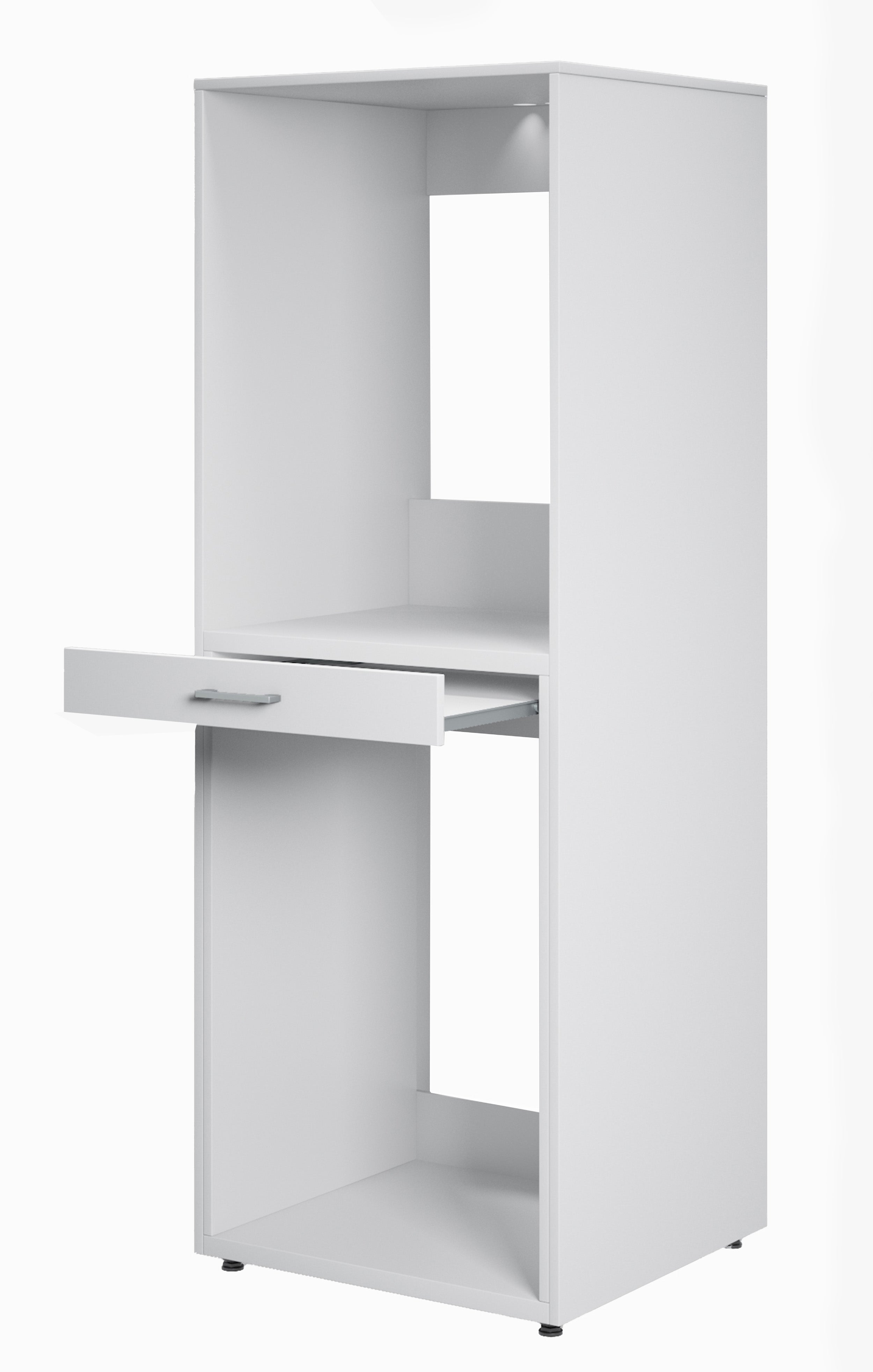 Schrank für Waschmaschine und Trockner Aza mit Regal, weiß