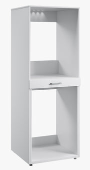 Schrank für Waschmaschine und Trockner Aza mit Regal, weiß
