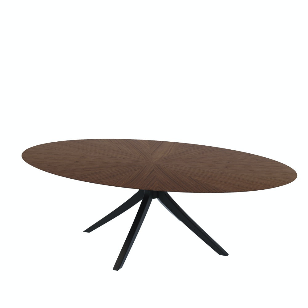 Ovaler Tisch Odilio 180x110 cm Nussbaum