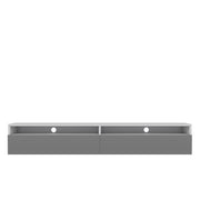 TV-Schrank Rednaw 180 cm Weiß matt / Grau glänzend