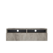 TV-Schrank mit Schublade Rednaw 100 cm Beton mit Beleuchtung