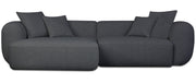 Modulares Ecksofa Baomi L-förmig, linksseitig, dunkelgrauer Chenillestoff