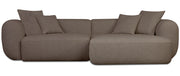 Modulares Ecksofa Baomi, L-förmig, rechtsseitig, hellbrauner Chenille-Stoff