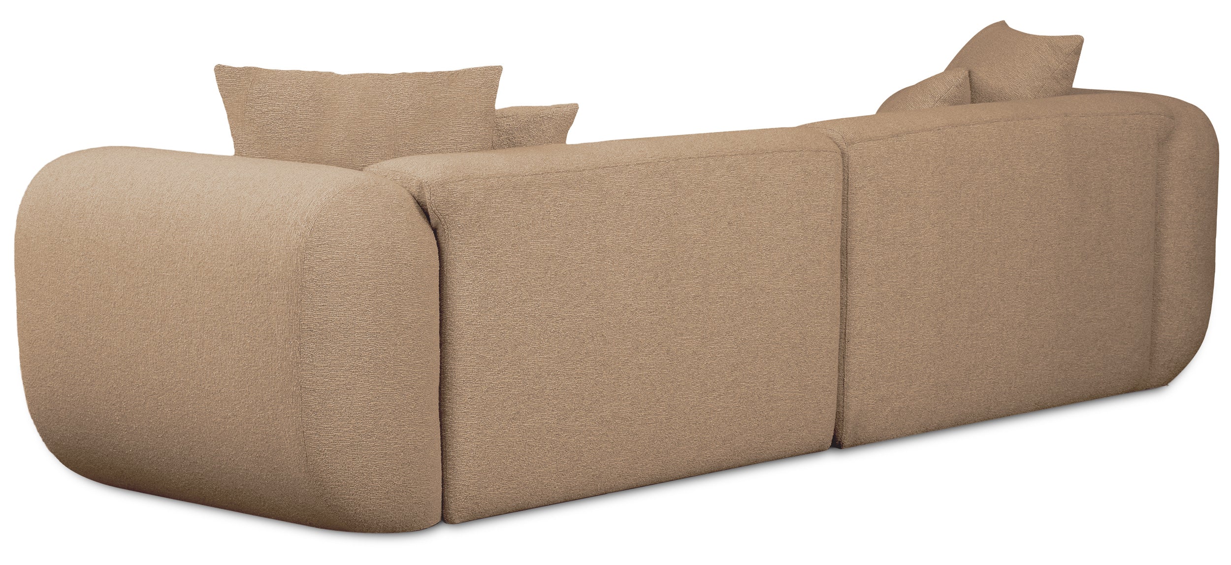 Modulares Ecksofa Baomi, L-förmig, linksseitig, senfgelber Chenillestoff