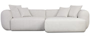 Modulares Ecksofa Baomi, L-förmig, rechtsseitig, grau-beige Chenille
