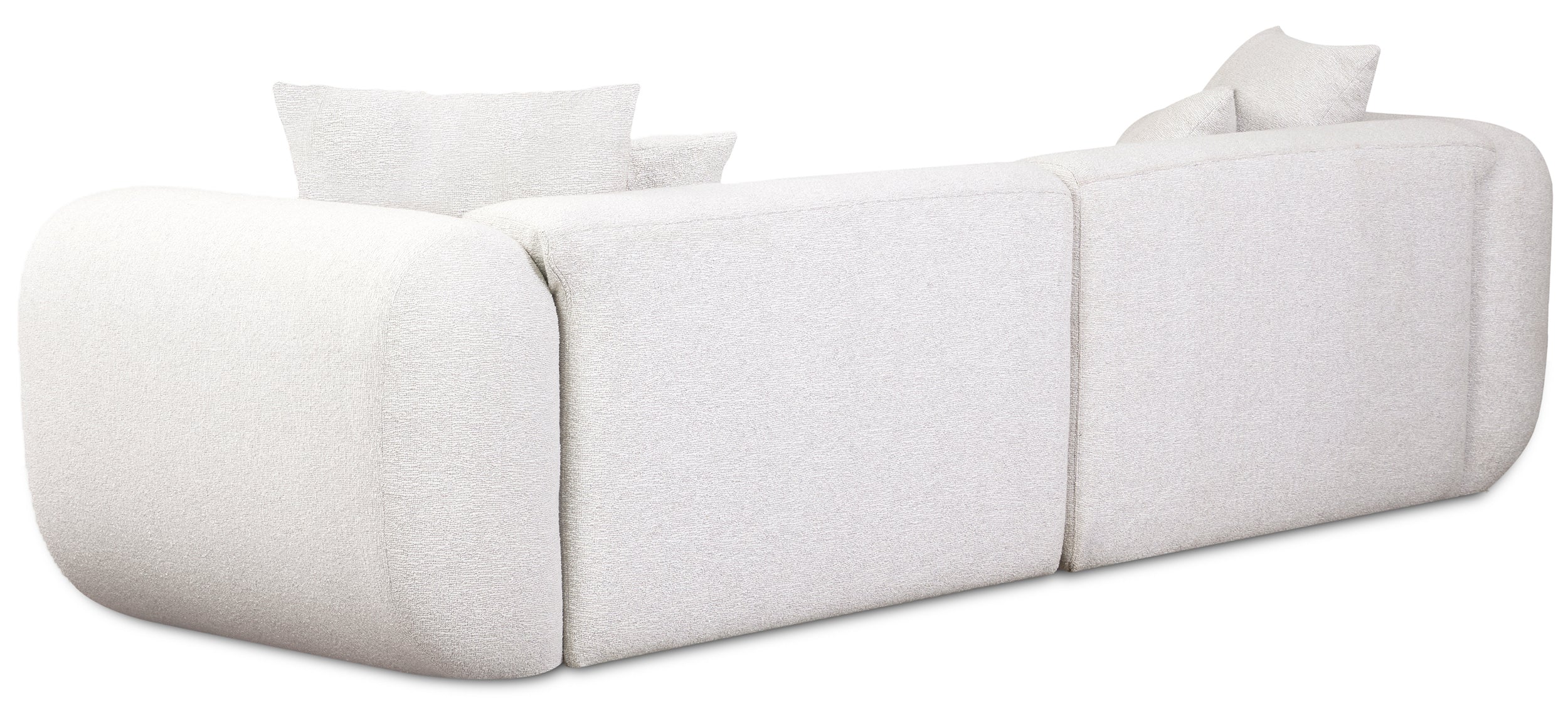 Modulare Eckcouch Baomi L-förmig linksseitig in grau-beige Chenille