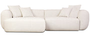 Modulares Ecksofa Baomi, L-förmig, linksseitig, cremefarben, Chenille