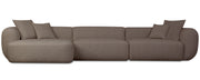 Modulares Ecksofa Baomi, groß, L-förmig, links, hellbraunes Chenille
