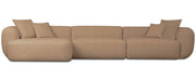 Modulares Ecksofa Baomi, groß, L-förmig, linksseitig, senfgelb, Chenille