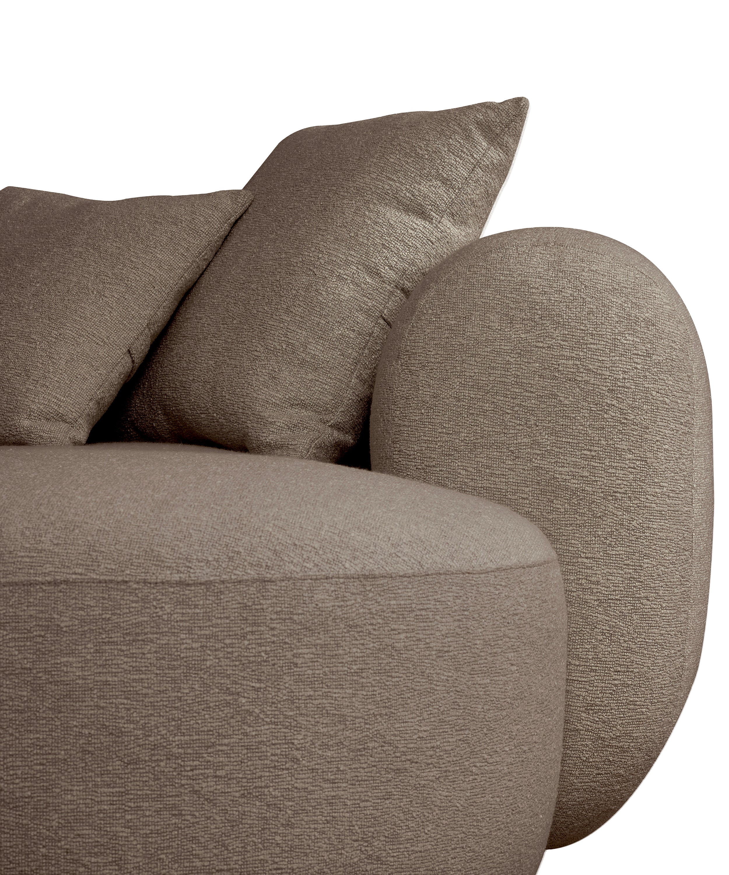 Modulares Ecksofa Baomi, groß, L-förmig, links, hellbraunes Chenille
