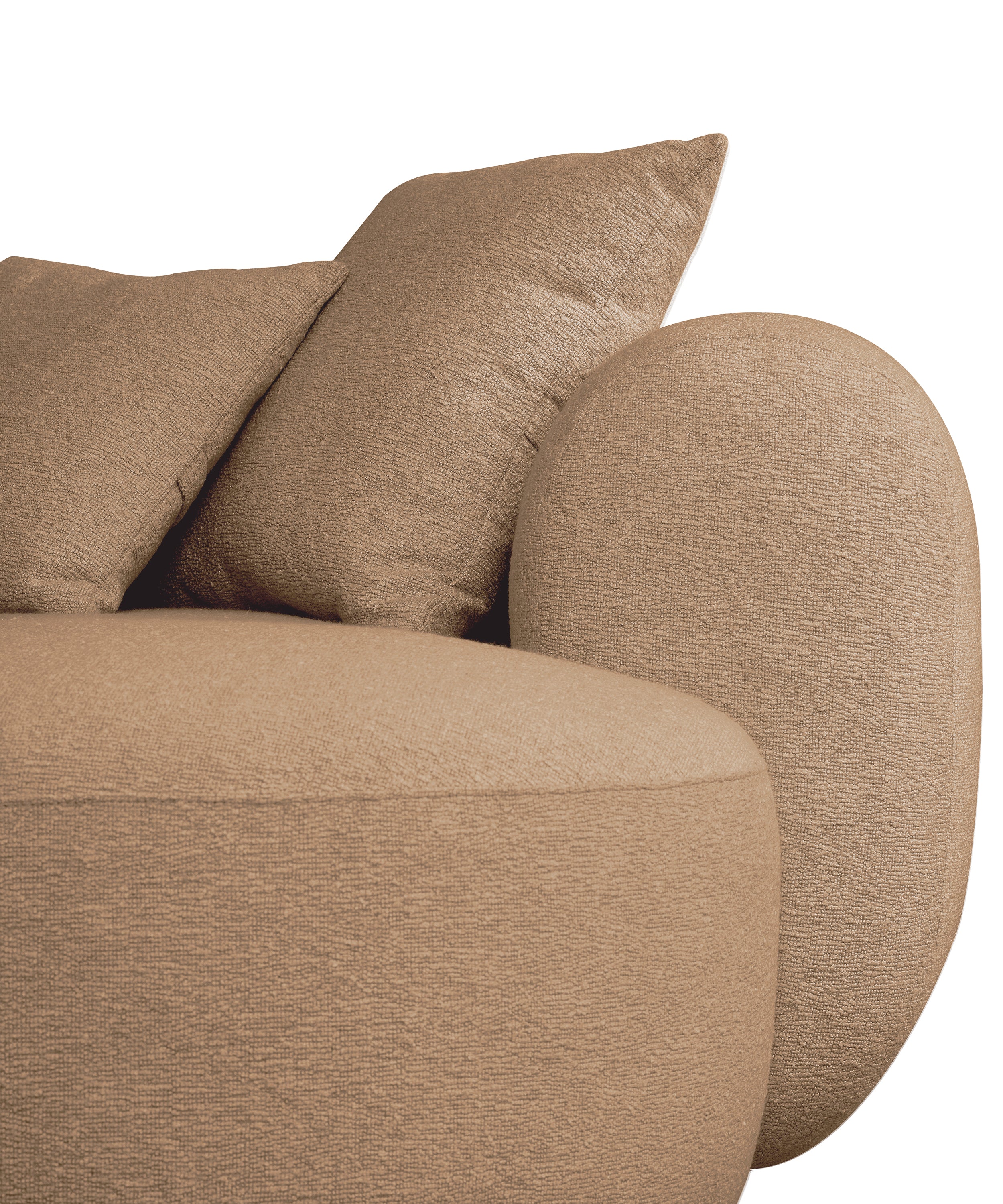 Modulares Ecksofa Baomi, groß, L-förmig, linksseitig, senfgelb, Chenille