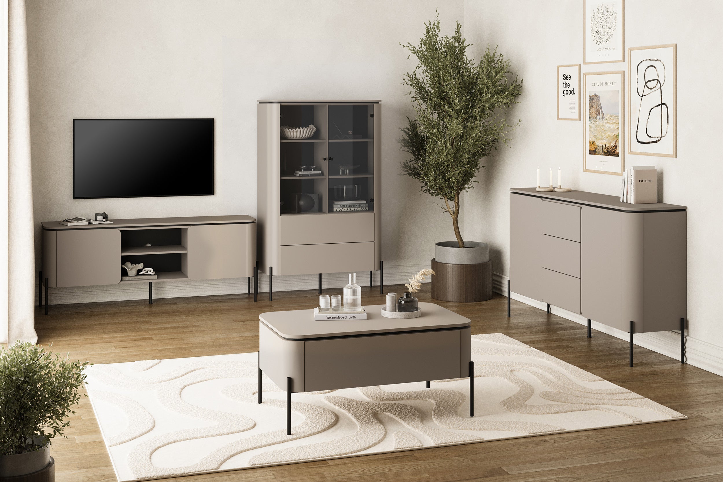 Calderis Couchtisch mit Schublade 98x60 cm Congo