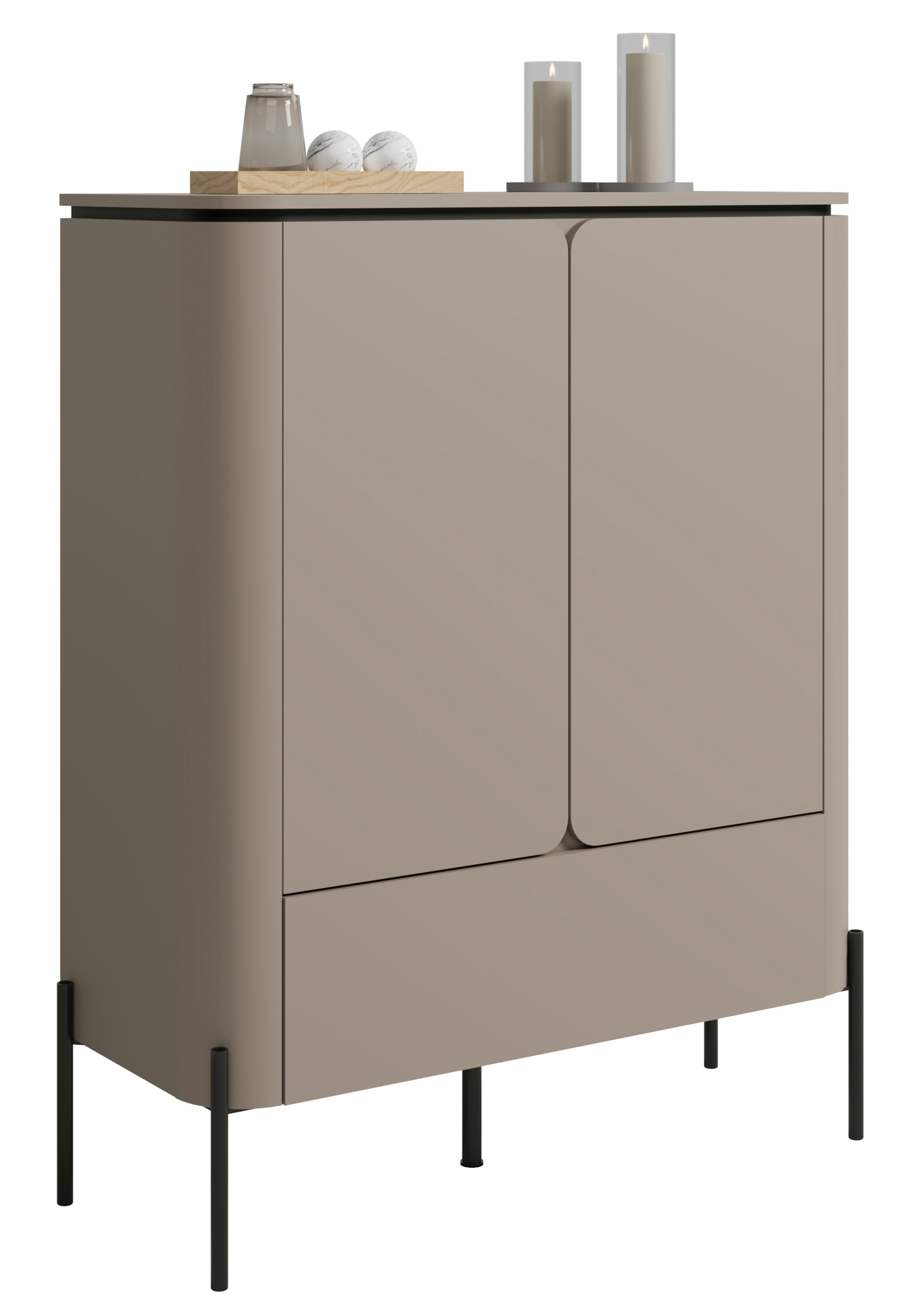 Zweitrürige Kommode Calderis mit Schublade 98 cm congo