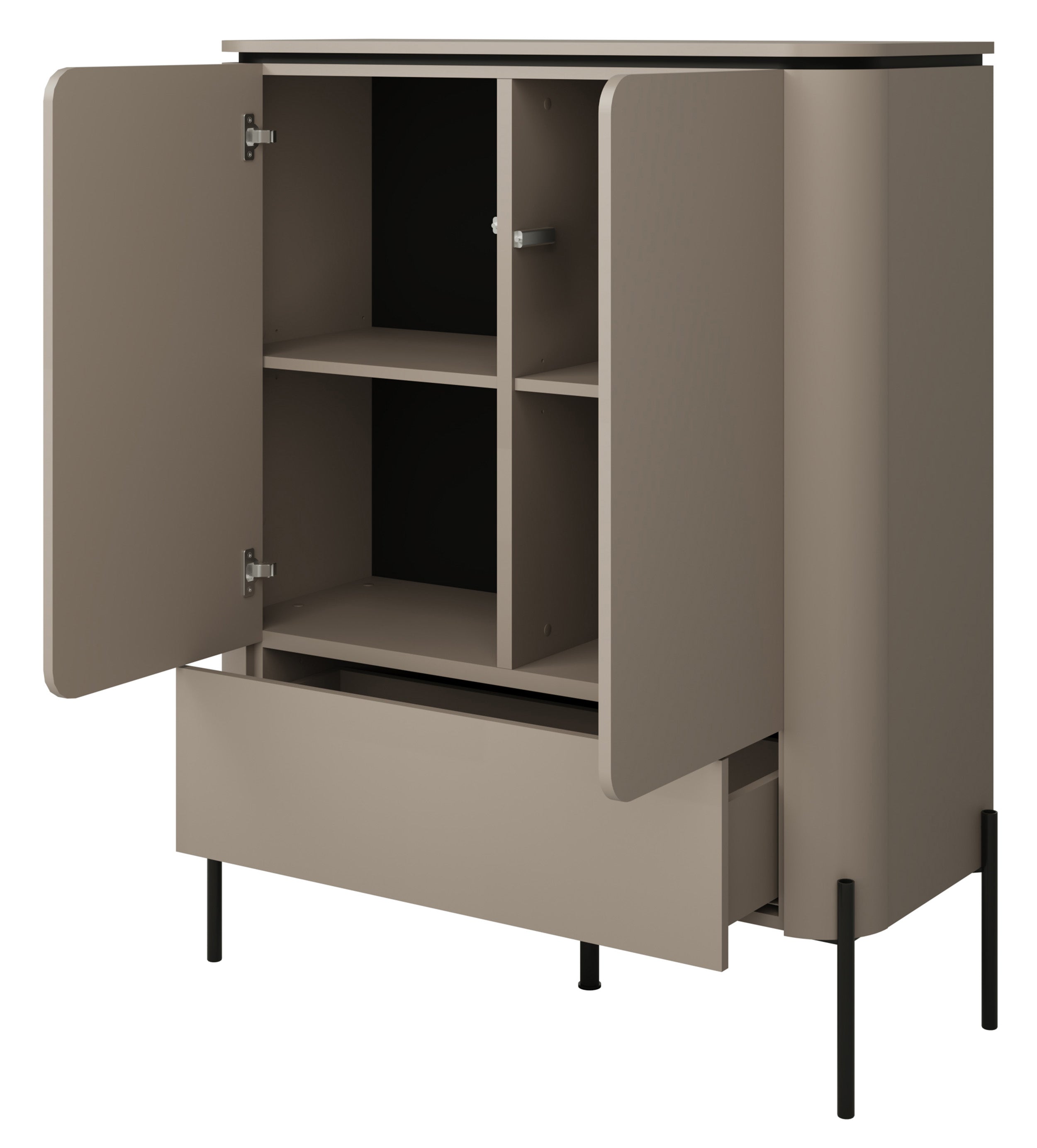 Zweitrürige Kommode Calderis mit Schublade 98 cm congo