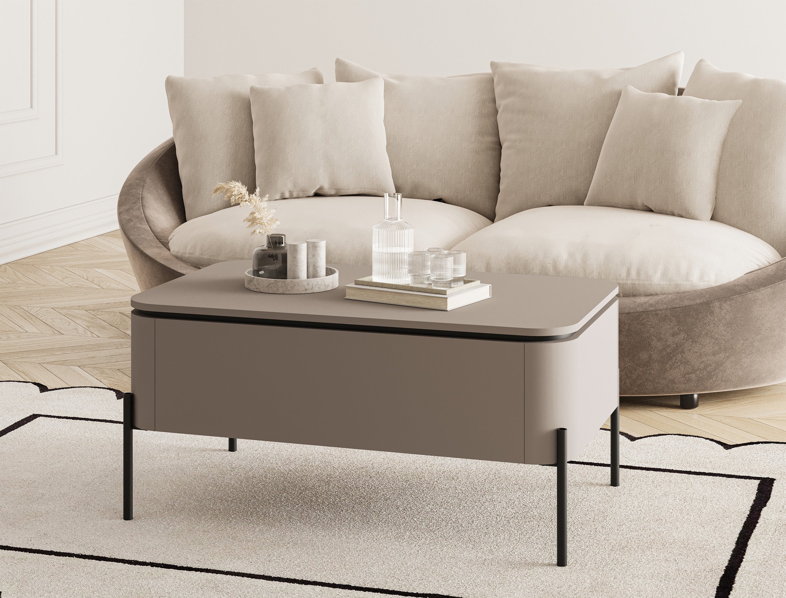 Calderis Couchtisch mit Schublade 98x60 cm Congo
