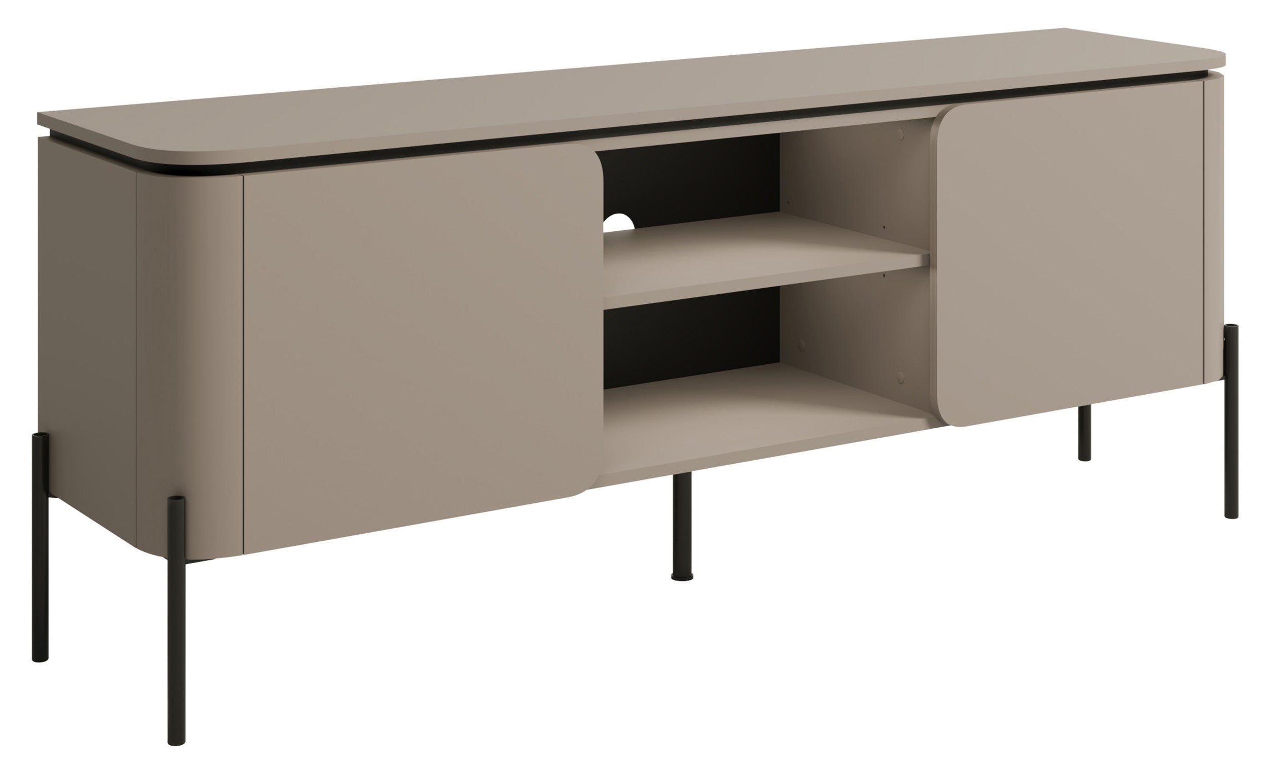 Calderis TV-Schrank mit zwei Türen und zwei Fächern, 163 cm, Congo