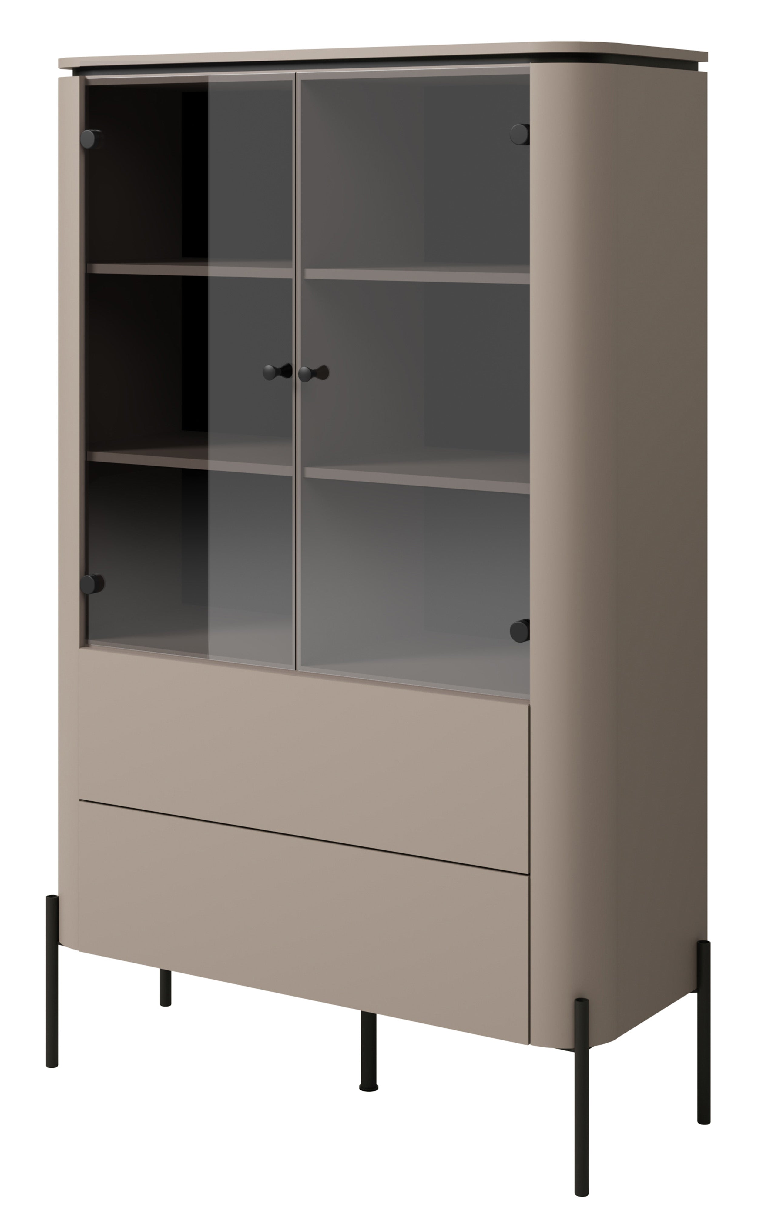 Calderis Zweitüriger Schrank mit zwei Schubladen, 98 cm, Congo